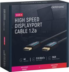 clicktronic Cablu Profesional DisplayPort - DisplayPort 7.5m v1.2a 4K 60Hz 21.6Gbit/s AWG26 OFC Clicktronic 70714 (70714)