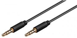 Goobay Cablu audio Jack 3.5 mm 4 pini tata-tata 1.5m Goobay (63828) - habo