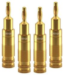 clicktronic Set 4 mufe Banana 4mm Premium Clicktronic pentru cablu 6.0mm2 Conexiuni Audio de Inalta Calitate 53983 (53983)