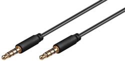 Goobay Cablu audio Jack Stereo 3.5 mm tata 4 pini - 3.5 mm tata 0.5m Goobay (63824) - habo