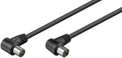 Goobay Cablu conexiune antena 2.5m negru conector cotit Goobay (11526)