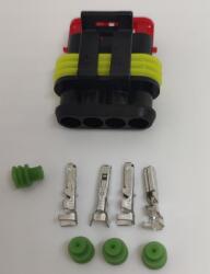 TE Connectivity Set conector cablu Superseal 1.5 mama mufa 4 pin 4 pini inclusi + 4 garnituri incluse IP67 TE Connectivity 282088-1-SET-F (282088-1-SET-F)