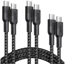 Choetech Set cabluri USB type C - USB type C 100W 3buc 1.2m +2x 2m negru Choetech MIX00108 Choetech (MIX00108)