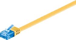 Goobay Cablu plat Cat6A UTP 0.5m 500MHz RJ45 cupru galben Goobay (96296)
