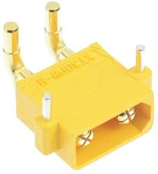 AMASS Soclu alimentare DC XT30 tata 2 pin pentru PCB THT galbena AMASS XT30PW-M (XT30PW-M)