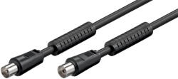 Goobay Cablu COAXIAL TV antena 3.5m mama-tata 75 ohm cu ferita 80DB Dublu ecranat negru 50743 Goobay (50743)