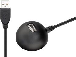 Goobay Cablu USB 2.0 de extensie de mare viteza cu suport 1.5m negru Goobay (68913) - habo