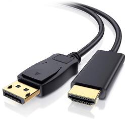 Cabletech Cablu DisplayPort tata - HDMI tata 10m 1080p aurit KPO-10023 Cabletech (KPO-10023)