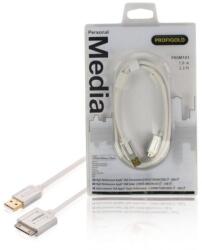 Profigold Cablu Apple iPad iPhone - USB de inalta calitate 1m alb Profigold (PROM101) - habo