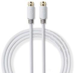 Nedis Cablu coaxial Nedis F tata - F tata 2m alb cupru dublu izolat (CSBW41000WT20) - habo