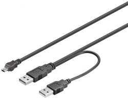 Goobay Cablu 2x USB A tata la mini USB tata 1.8m Goobay (93352) - habo