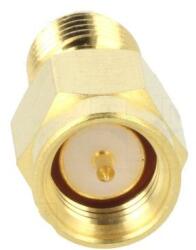 Amphenol Adaptor SMA tata - RP-SMA tata reverse drept 50ohm teflon aurit AMPHENOL 132171RP (132171RP) - habo