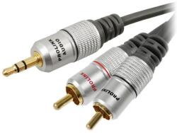 Prolink Cablu Jack 3.5 mm mufa tata - RCA mufa tata x2 15m negru PROLINK (TCV3420-15.0) - habo