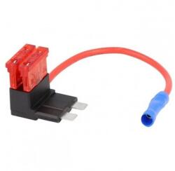 4CarMedia Splitter auto ATO 10A sigurante x2 1mm2 culoare rosu 4CarMedia (ROZ.03) - habo