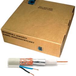 Cabletech Cablu coaxial RG59 si 2x0.35mm Cabletech (KAB0027) - habo