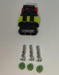 TE Connectivity Set conector cablu Superseal 1.5 mama mufa 3 pin 3 pini inclusi + 3 garnituri incluse IP67 TE Connectivity 282087-1-SET-F (282087-1-SET-F)