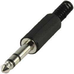 Ninigi Mufa Jack 6.3 mm tata stereo cu manson plastic drept pe cablu NINIGI JC-015 (JC-015) - habo