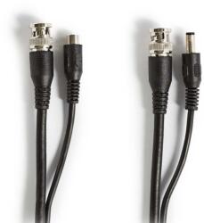 Nedis Cablu coaxial de securitate BNC + DC 2.1x5.5mm CCTV RG59 10m conectori preasamblati Nedis CCTVCA10BK100 (CCTVCA10BK100)