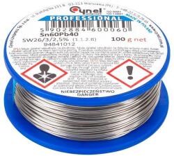 Cynel Rola fludor SN60 PB40 Flux 2.5% CYNEL 0.56mm 100g (LUT0104-100)