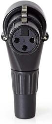Nedis Conector XLR 3-pini mama 90 grade negru Nedis COTP15903BK (COTP15903BK)