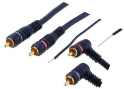 4CarMedia Cablu audio cu remote 2x RCA tata - 2x RCA tata la 90 grade 5m albastru 4CARMEDIA 11010 (11010) - habo