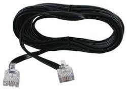 Well Cablu telefon mufat RJ11 6P4C 7/0.10 CCS negru 6m Well (TEL-0012-6BK-WL)