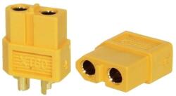 AMASS Mufa alimentare DC XT60 mama pin 2 pe cablu cu lipire 30A 500V AMASS XT60-F (XT60-F) - habo