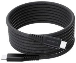 Choetech Cablu magnetic date / incarcare USB-C - USB-C Choetech XCC-1051-BK 1.8m PD3.1 240W negru (XCC-1051-BK)