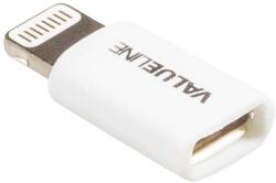 Valueline Adaptor iPhone Lightning tata - micro USB mama alb Valueline (VLMP39901W) - habo