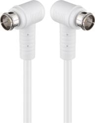 Goobay Cablu antena SAT 90 grade 80dB dublu ecranat 1.5m F tata rapida 90 - F tata rapida 90 complet ecranate alb Goobay 67341 (67341)