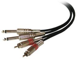 ibiza Cablu 2x RCA tata - 2x JACK 6.35 mm mono tata 5m ibiza (CM5RJ-2) - habo