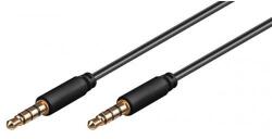 Goobay Cablu audio Jack 3.5 mm 4 pini 1m Goobay (63826) - habo
