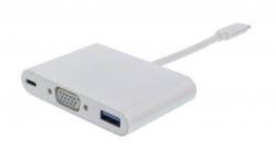 Well Adaptor USB Type C 3.1 - VGA USB3.0 USB-C PD Well (ADAPT-USBC-VGA/USB3.0/PD-WL) - habo