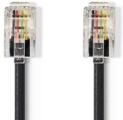 Nedis Cablu spiralat RJ10 tata - RJ10 tata 5m negru Nedis (TCGP90100BK50)