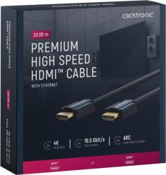 clicktronic Cablu Profesional HDMI - HDMI 10m Ultra HD 4K 60Hz cu Ethernet OFC AWG24 aurit Clicktronic 70307 (70307) - habo
