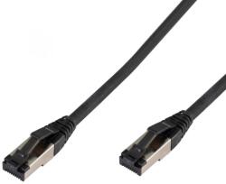 Somogyi Elektronic Cablu STP CAT8 Patchcord 1.5m RJ45-RJ45 negru max 40GB (STP 1.5)