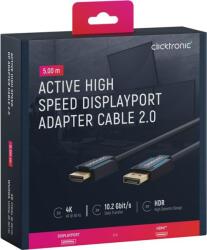 clicktronic Cablu Profesional Clicktronic DisplayPort la HDMI 5m aurit v2.0 4K 60Hz 10.2Gbit/s AWG26 44926 (44926) - habo