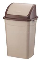 PLANET Szemetes kuka billenő fedéllel műanyag 50 literes barna UP122-210 (PLANET_62190) (PLANET_62190)