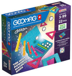 Geomag Glitter Panels Recycled 22 db-os mágneses építőjáték készlet (GMG00534) (GMG00534)