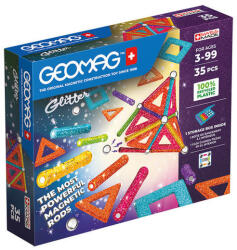 Geomag Glitter Panels Recycled 35 db-os mágneses építőjáték készlet (GMG00535) (GMG00535)