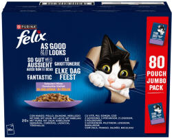 FELIX Fantastic nedves macskaeledel 80x85g vegyes válogatás aszpikban