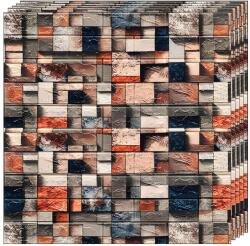 Teno Név: 30x Tapéta 3D Teno® készlet, Mozaik modell, 15.9 nm felület, öntapadós, falra/mennyezetre, vízálló, könnyen szerelhető, modern design, 70x77 cm, többszínű (TENO1913S30)