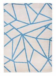 Cortinatex Barcelona E738_FMA61 bézs geometriai mintás szőnyeg 200x290 cm (e738_200290beige_blue)
