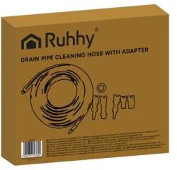 Ruhhy Nagynyomású tisztító tömlő, csatornatisztító, csövekhez, térkövekhez, 20 méter hosszú, 138 bar (FSI18323)