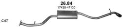 Polmostrow POLMO 26.84 - Kipufogó hátsó dob TOYOTA IQ 1.3 (2010-2015) (P26_84)