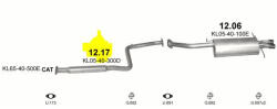 Polmostrow POLMO 12.17 - Kipufogó közép dob MAZDA 626 2.5 (1991-1997) (P12_17)