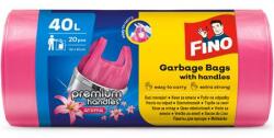 FINO Szemeteszsák, köthető füles, illatosított, 40 l, 20 db, 52×61 cm, 16 , FINO „Premium handles, rózsaszín (KHT1524)
