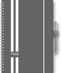 Dayliner Naptár, tervező, A5, heti, DAYLINER, „InSpiral, szürke-fehér (NSA5HSZFU)