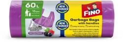 FINO Szemeteszsák, köthető füles, illatosított, 60 l, 15 db, 59×70 cm, 16 , FINO „Premium handles, lila (KHT1527)