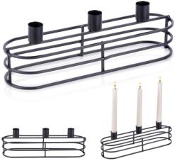 Artemis Fém gyertyatartó, Artemis, 3 gyertya, fekete, 29, 5x8, 5x9, 5cm (VD-569790)